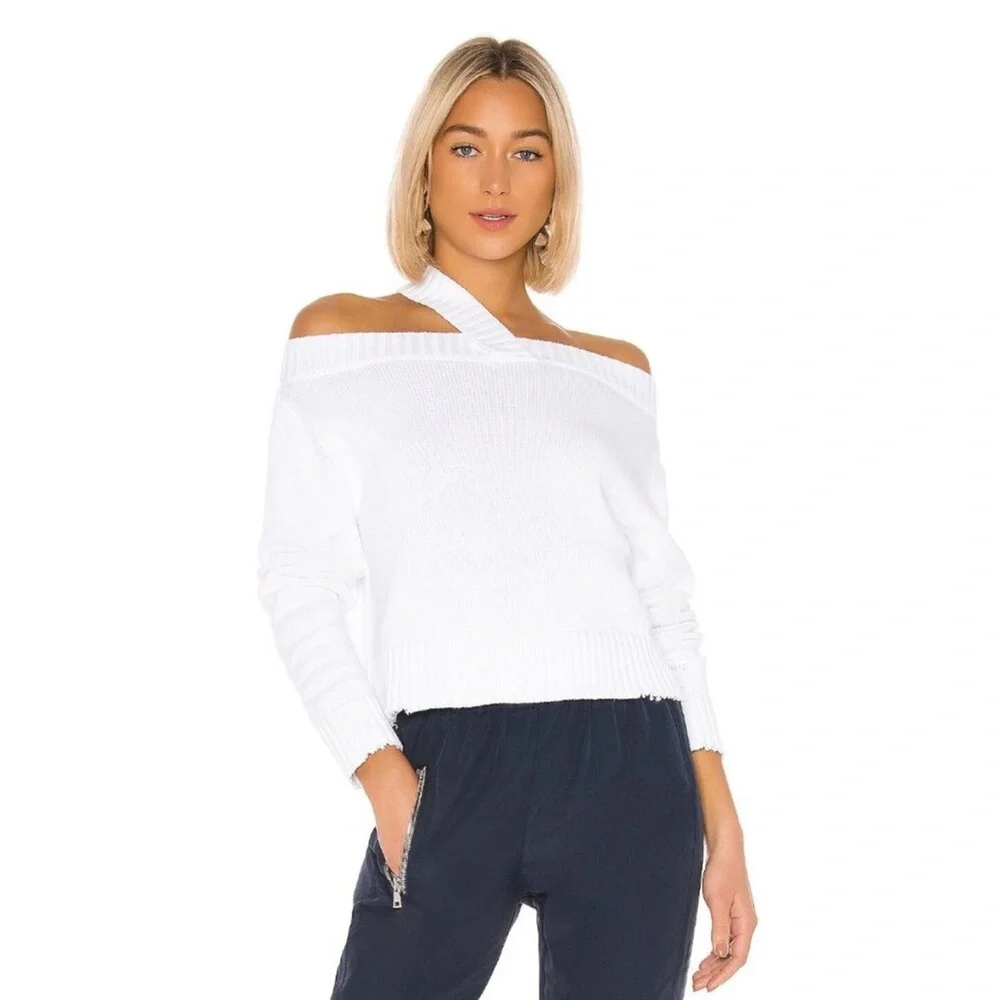 RtA White Off-Shoulder Sweater - Picture 3 of 8